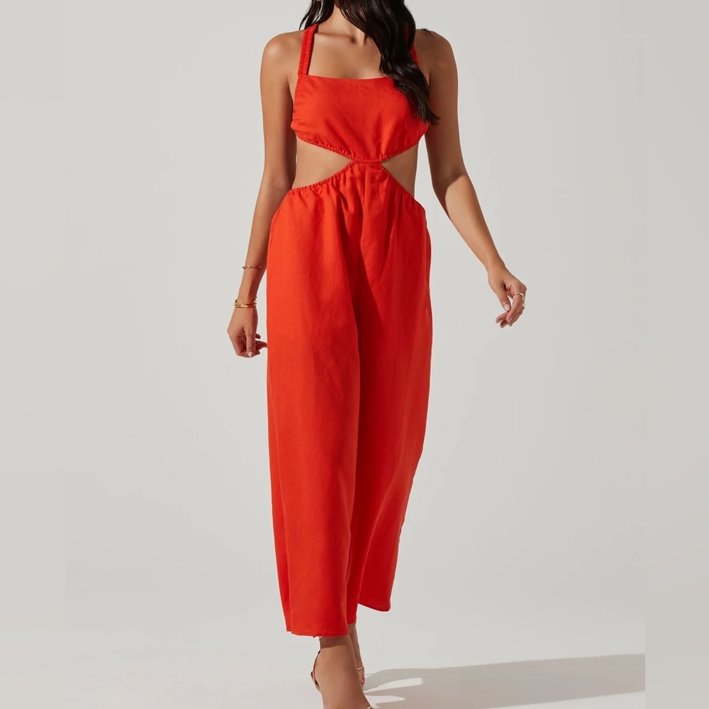 Astr the label red jumper / romper / pantsuit